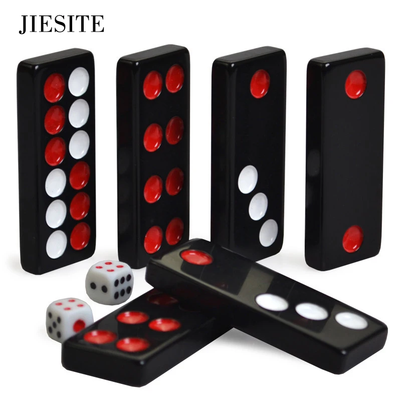 JIESITE 2020 Qing Yu Nian Pai Jiu черно белая игра домино го 32 шт. с коробкой и 2 кубиками