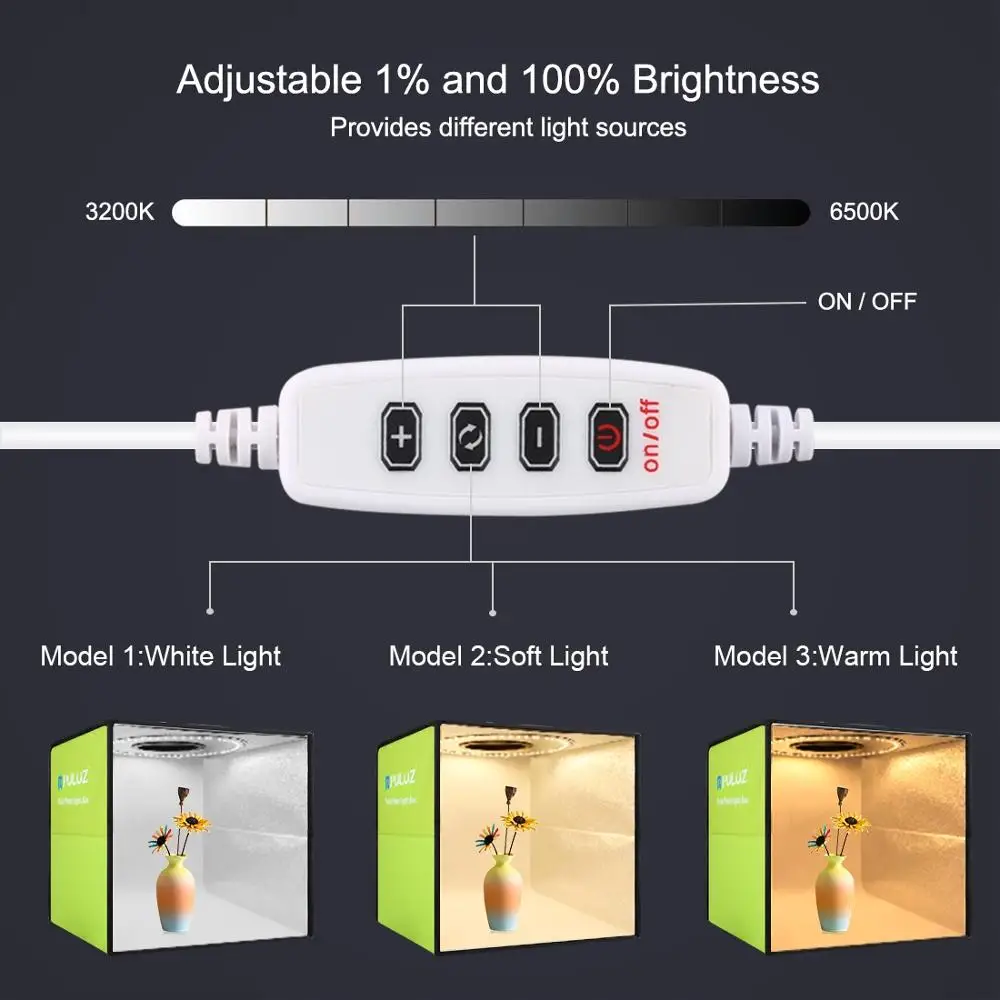 PULUZ светильник коробка Мини Складная для съемок в фотостудии фон фотосъемки