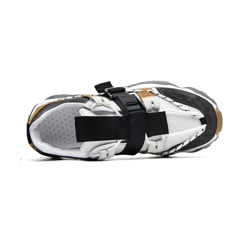 

2020 Suede Leather Fashion Men Running Shoes Buckle Design Chunky Sport Sneakers Man Masculino Dad Shoes Chaussure Homme
