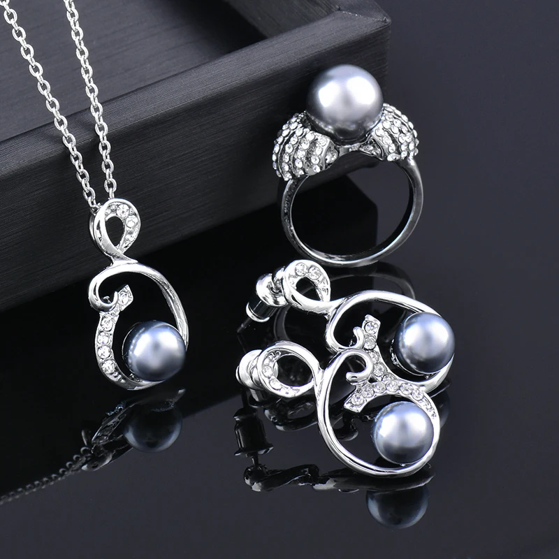 LEEKER 2020 горячая распродажа винтажный набор свадебных ювелирных изделий из