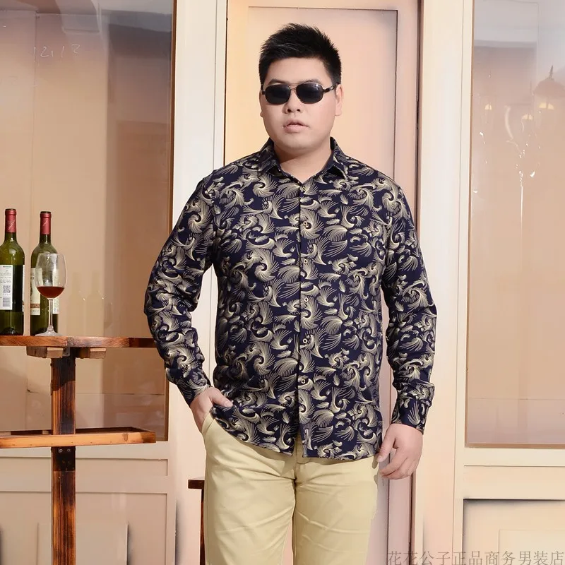 Эластичные рубашки осенние мужские официальные очень большие хлопковые с