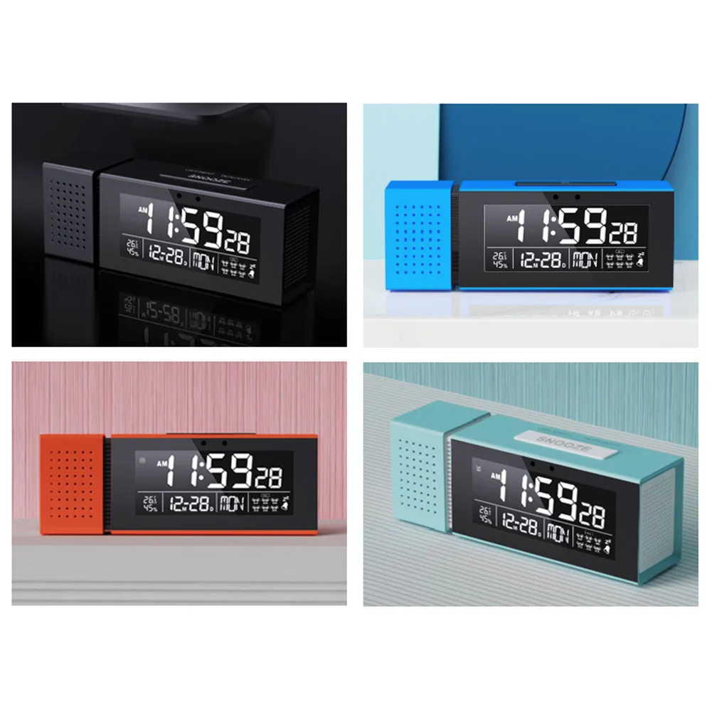 Night Light LED Display Digital Clock Motion Sensor 7 Color Dimmable USB/Battery 6 Settings with Snooze Temp/RH Monitor FM Radio | Дом и сад
