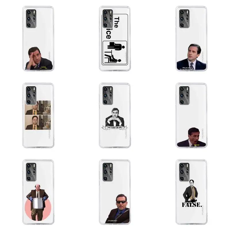 

The Office Phone Case For Huawei P40 P30 P20 Mate Honor 10i 30 20 i 10 40 8x 9x Pro Lite Transparent Cover