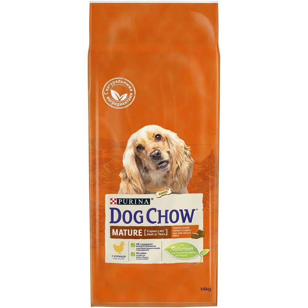 Сухой корм Dog Chow для взрослых собак старше 5 лет с курицей 14 кг |