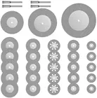 Алмазные режущие диски Dremel, комплект из 32 предметов, полотно мини-Пилы 1620222530405060 мм, для стекла и 4 оправки
