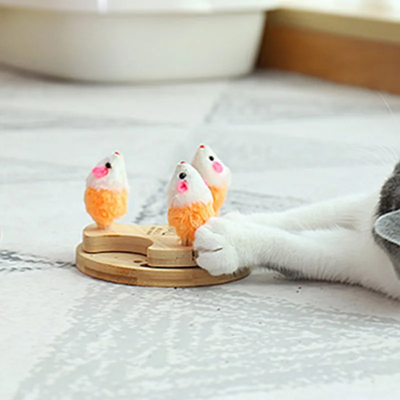 Cat Toy Mouse With Catnip For Game Interactive Teaser Playing Fun Plush Mice Cats Toys Scratcher Kitten Pet Supplies | Дом и сад