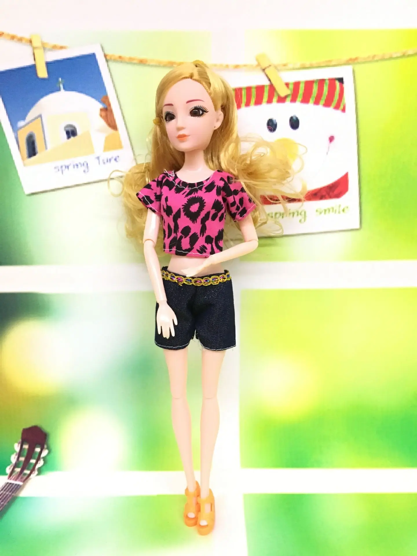 N-5 1-set Doll Clothes Girl DIY for 1/6 OOAK Beauty Doll's Dress A Brand Head As Gift If 3sets or More