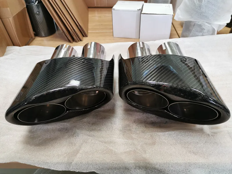 2 шт. Akrapovic выхлопной наконечник из углеродного волокна для Rudi RS3 RS4 RS5 RS6 RS7 A3 A4 A5 A6 A7 выхлопные наконечники выхлопная машина Стайлинг