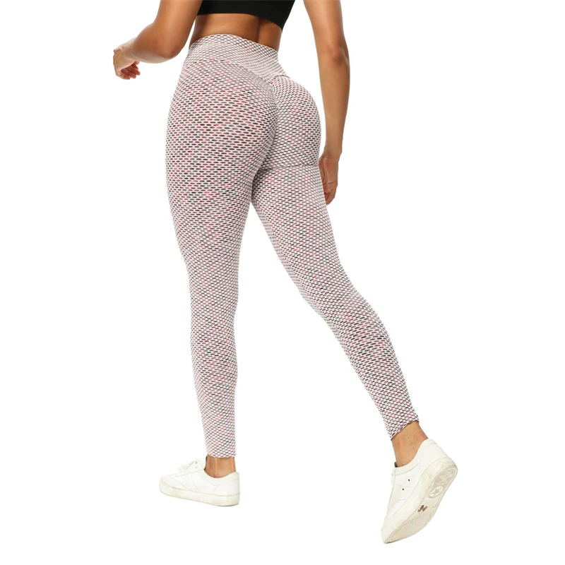 

Colorful Peach Hips Pants Female Yoga Sexy Slim Tight Women Clothing High Waist Honeycomb High Elasticity Delgado