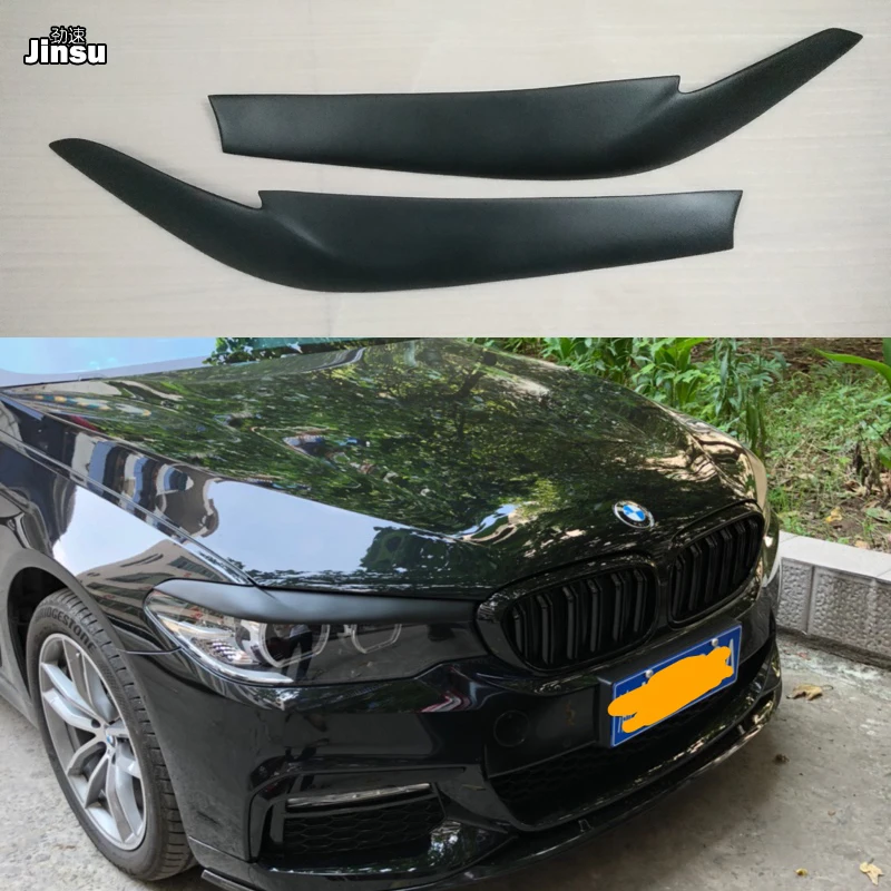 Стекловолокно передняя фара накладки веки брови для BMW 525i 530i 540i G30 G31 F90 M5 седан