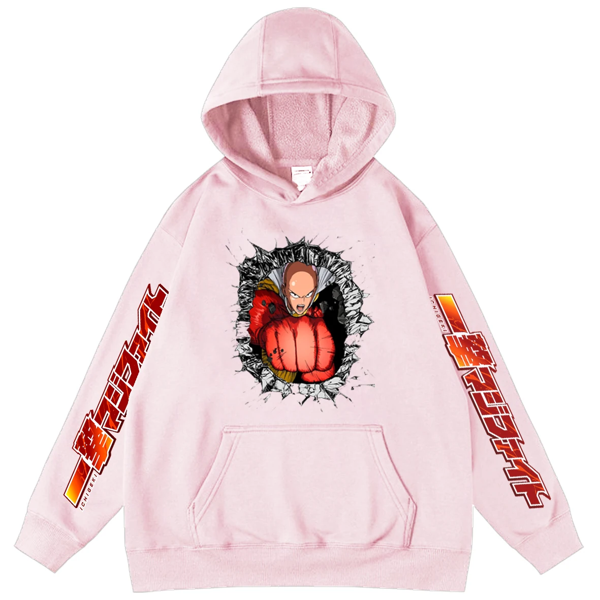 

One Punch Man Cartoon Oversize Hoodie Popular Style Anime Printing Clothes Men Sweatshirt Spring Autumn HipHop Pullover Hoodie