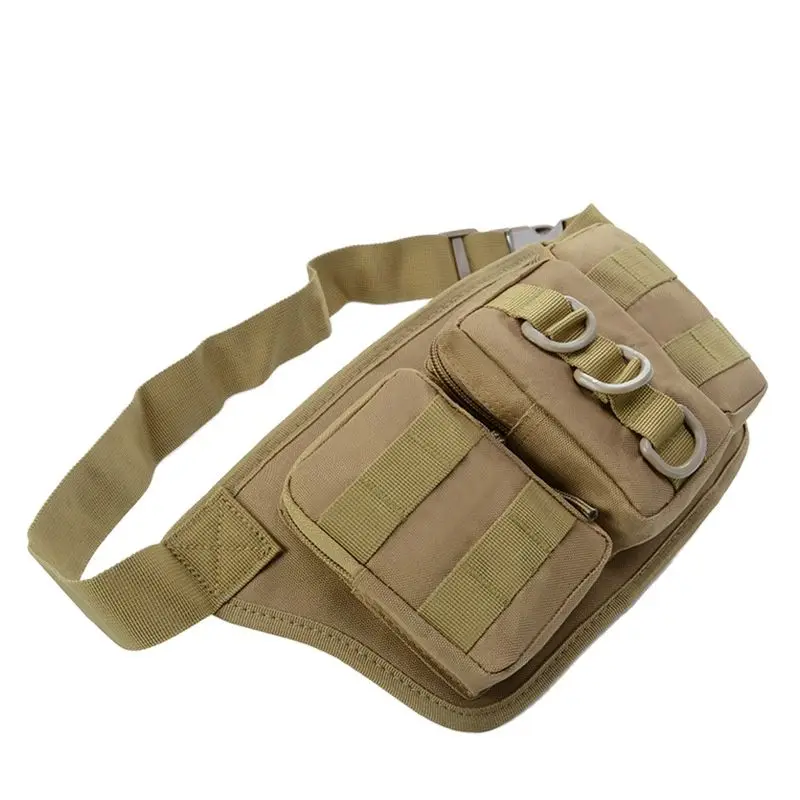 Outdoor Sports MOLLE Tactical Waist Bag Men's Waterproof Mobile Phone Bag Running Hanging Bag Three Company Camouflage Waist Bag