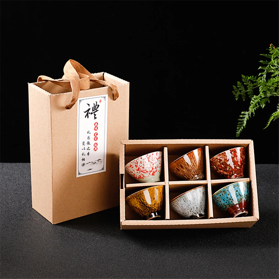

1pcs Ceramic Drinkware Teaware Chinese KungFu Tea Teacup Sake Cups 50ml Master Cup Small Tea Bowls Decor Gift