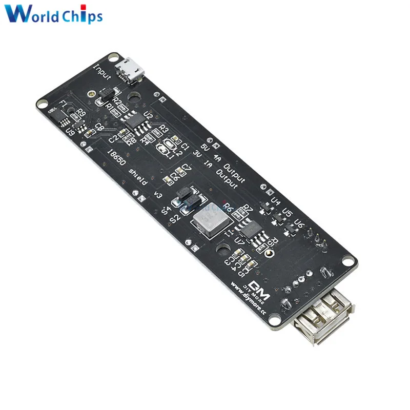 Diymore 18650 Защита аккумулятора V3 для Raspberry Pi WEMOS для Arduino Micro usb type-A USB выход Diy Kit