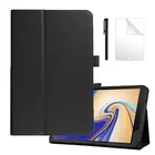 Чехол для Samsung Galaxy Tab S4 SM T830 T835 T837, чехол из искусственной кожи в стиле личи для Samsung Tab S4, чехол 10,5 дюйма + пленка + ручка