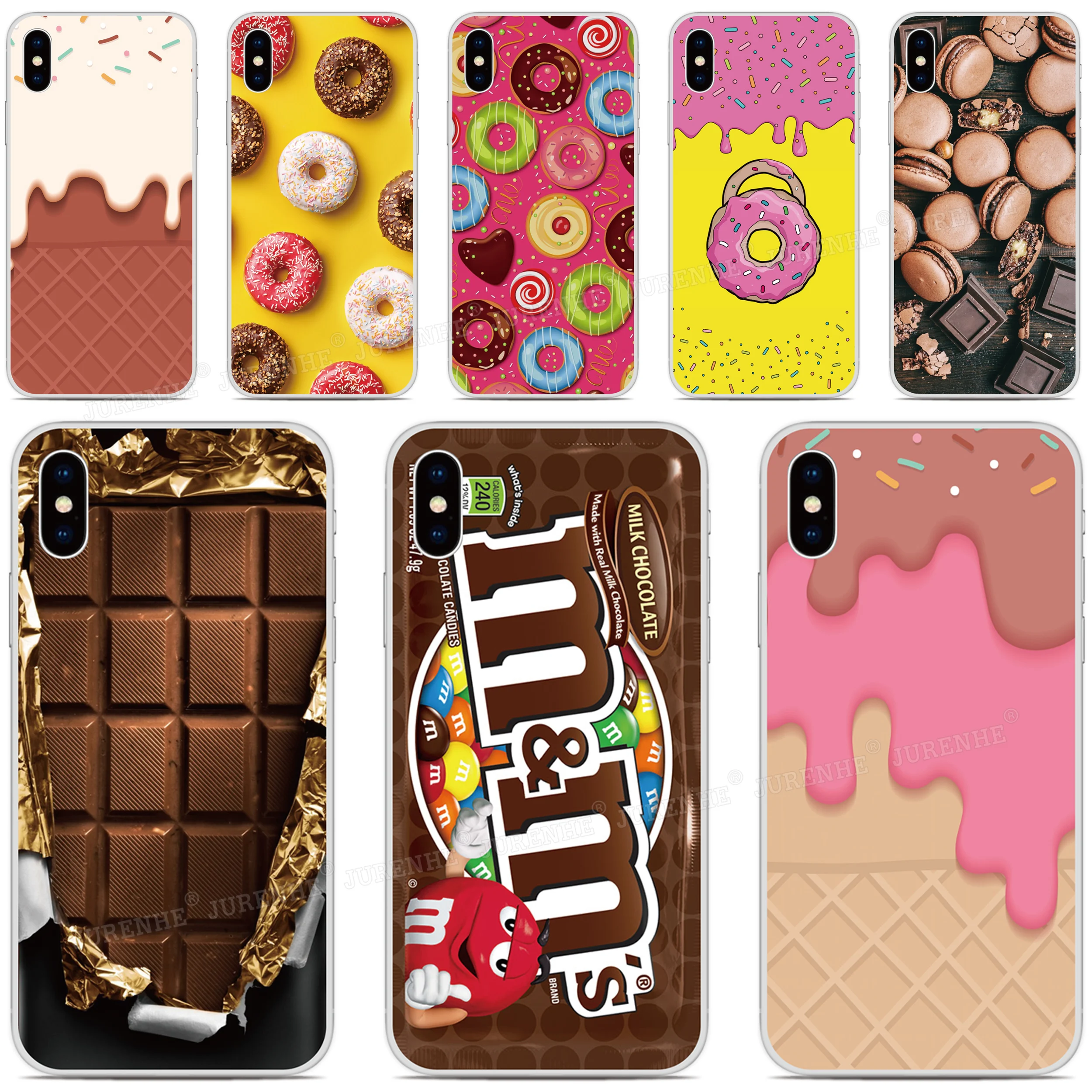 

Chocolate Donut Phone Case For UMIDIGI Bison GT A7S A3X A3S A3 A5 S3 A7 S5 A9 Pro F2 F1 Play Power 3 X One TPU Soft Cover
