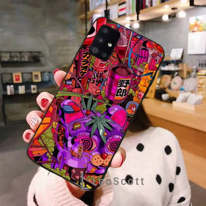 

Japanese pub wave Anime Dragon Phone Case For Samsung galaxy S 7 8 9 10 20 edge A 6 10 20 30 50 51 70 note 10 plus