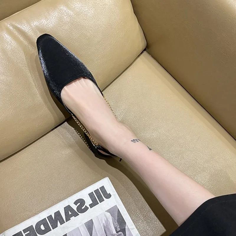 

Block Heels High Heeled Sandals Woman 2021 Ladies Shoes Summer Square Toe Suit Female Beige Med Chunky High-heeled Comfort Fashi