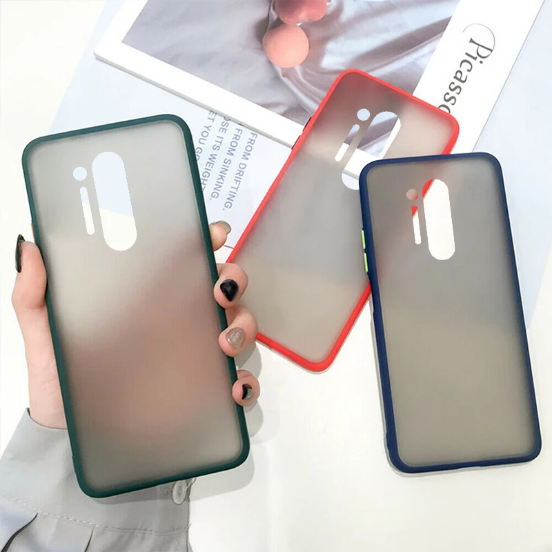 lovecom mint hybrid simple matte bumper phone case for one plus 7 8 9 pro 6t 7t 8t shockproof soft silicone clear cover case free global shipping