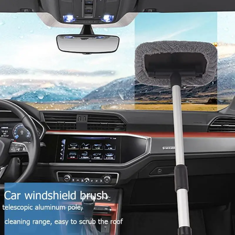 Телескопическая щетка для очистки окон автомобиля из микрофибры чистки лобового