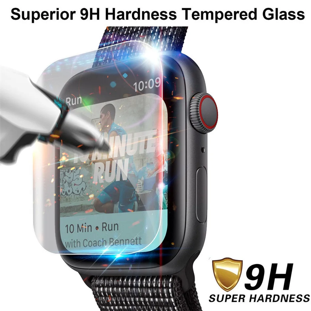 

3PCS Transparent SmartWatch band Explosion-Proof Protective Glass TPU Screen Protector Film For IWatch Series 5 44mm