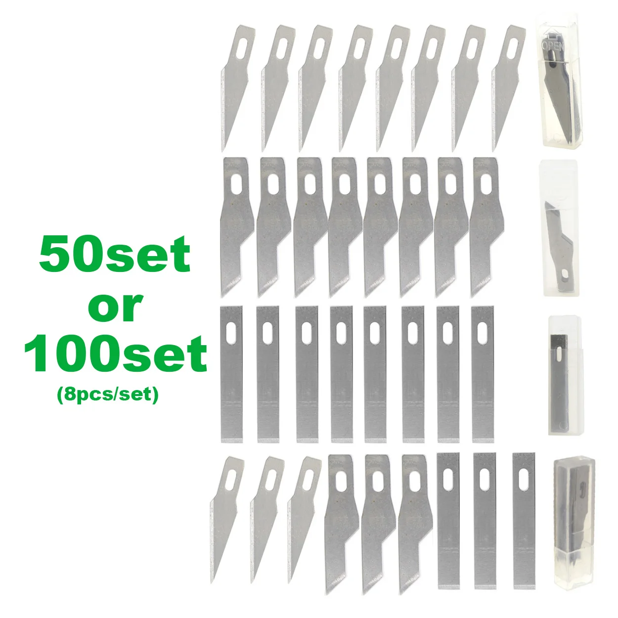 50/100 набор лезвий нож для гравировки из нержавеющей стали лезвие металлическое