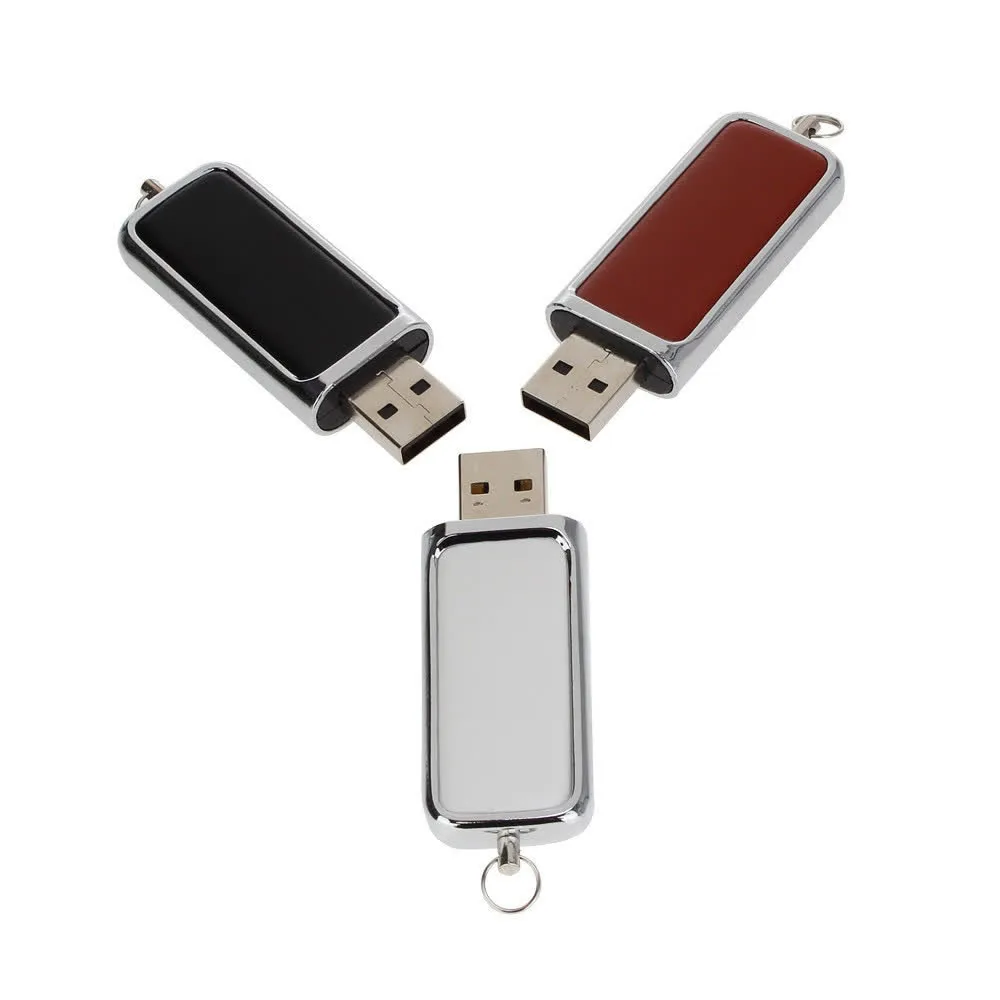 

Waterproof Usb 2.0 Metal Leather Usb Flash Drive 4Gb 8Gb 16Gb 32Gb 64Gb Gift Pen Drive 128Gb Pendrive Custom Logo Free Shipping
