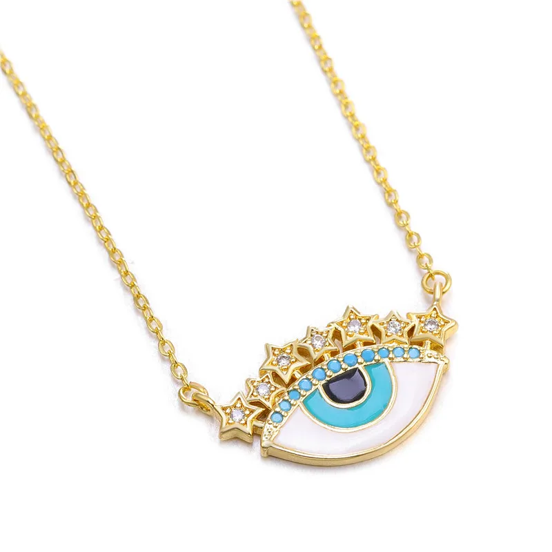 Ожерелье-Чокеры JUWANG винтажное ожерелье с радужными турецкими глазами кулоном
