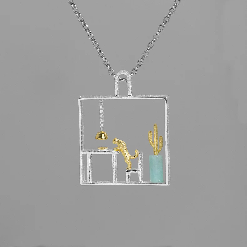 Оригинальный Кот дома изящный Серебряный креативный кошачий дом забавная