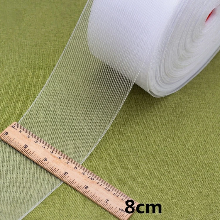 

Curtain Accessories Transparent Ribbon Polyester Padded Woven Curtain Tape The Cloth Belt For Curtains Eyelets Rings