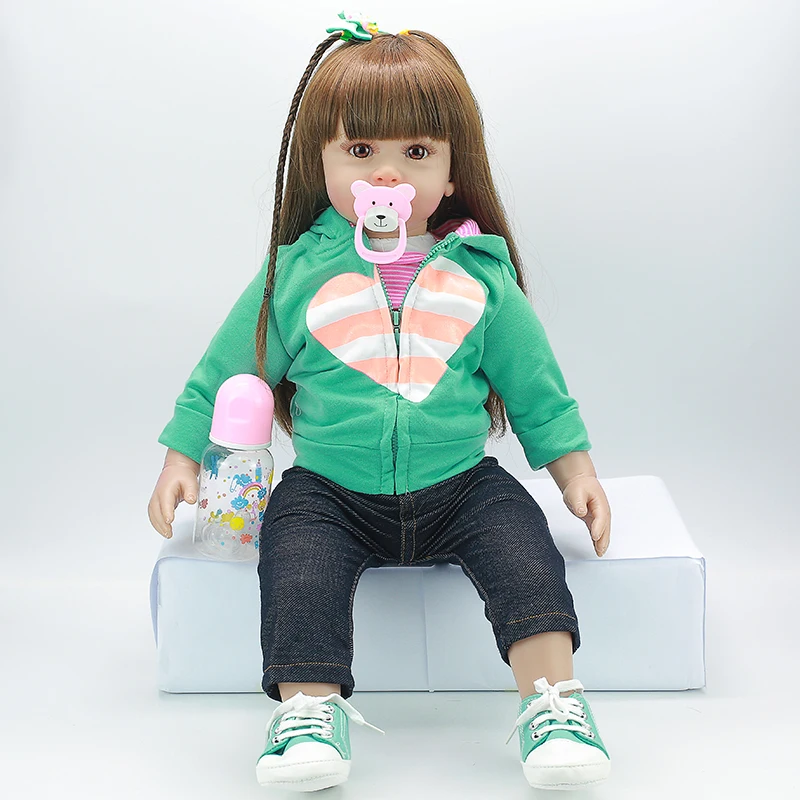 60 см реборн малыш кукла игрушка реалистичные виниловые принцесса ребенок с