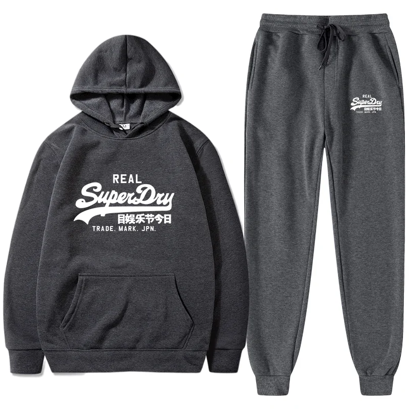 

2021 brand two-piece hooded sportswear men's and women's home sports fitness hoodies + sports sweatshirts