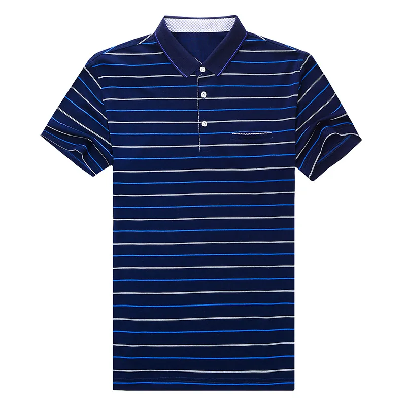 

POLO shirt men's Lapel summer wear middle-aged and elderly mercerized cotton POLO shirt men's short sleeve POLO shirt