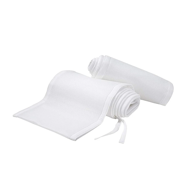 Воздухопроницаемая розовая сетчатая подкладка для кроватки новорожденных