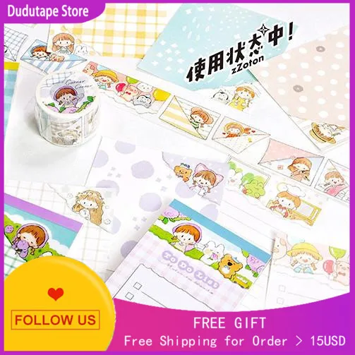 

1 петля Washi PET Tape King Molinta открытый угол Журнал Дневник милая девушка наклейка