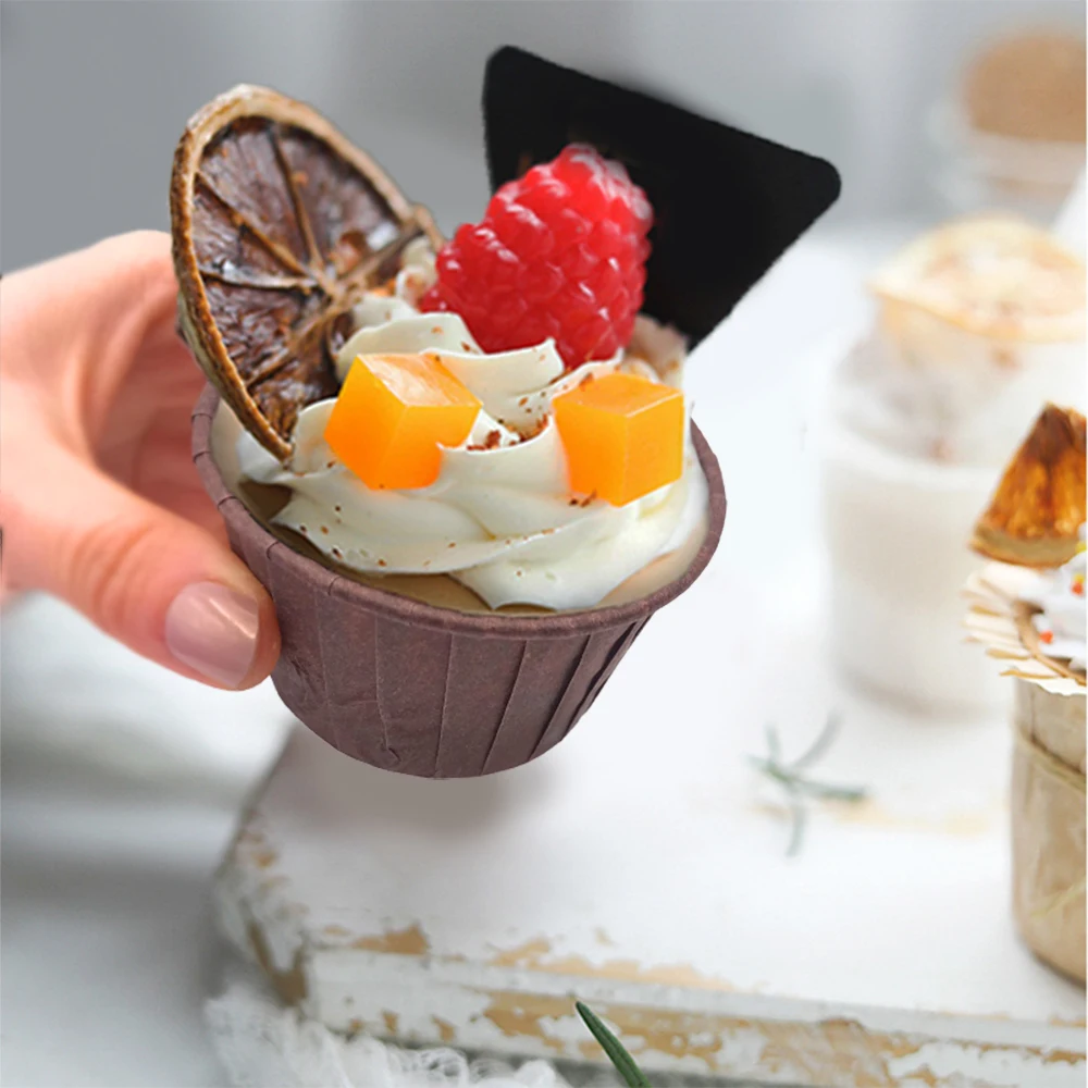 50 шт кекс Бумага чашки маслостойкая форма для порционного кекса выпечки лоток