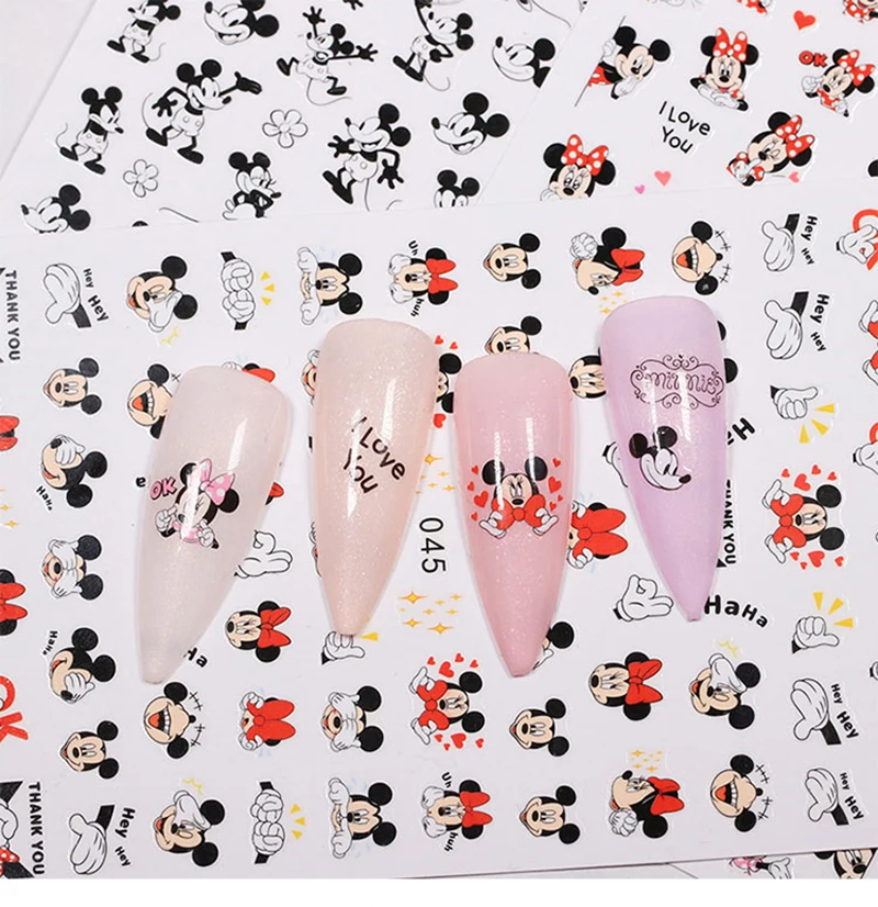 

Наклейки для ногтей Disney, Стич, звезда, делью, Микки, аксессуары для ногтей, украшения для ногтей ручной работы «сделай сам», материалы для ног...