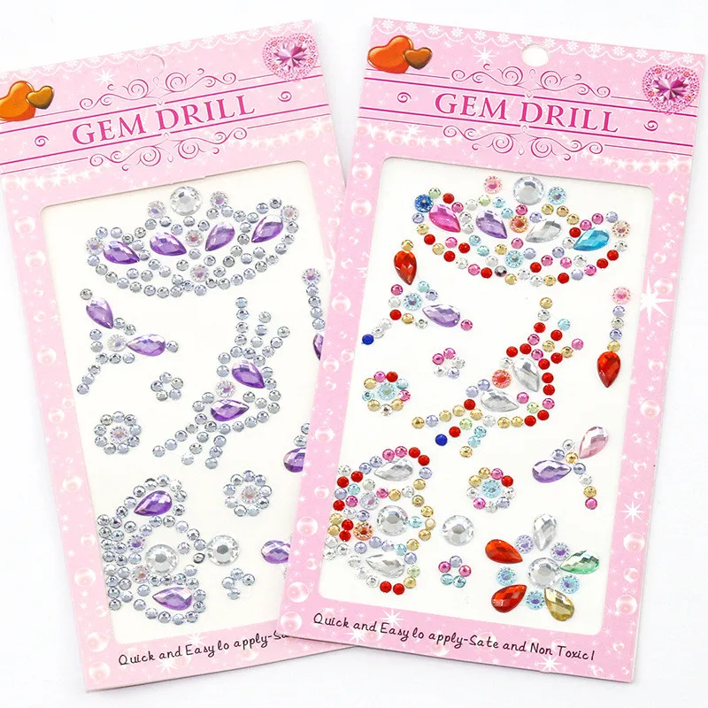 Ювелирные изделия аксессуары кристалл жемчуг наклейка Стрекоза Цветок Корона