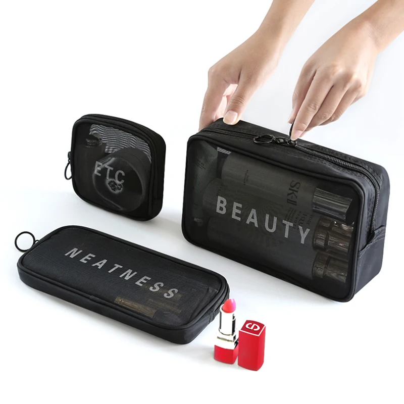 Travel Pouch Beautician Cute Transparent Toiletry Bag Makeup Handbag Organizer Cosmetic Bathing Practical Beauty Wash Kit Bags | Багаж и