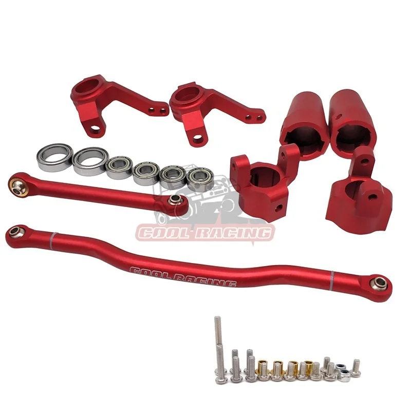 

RC 1/10 RC CAR Axial SCX10 Upgraded accessories METAL Front Knuckle + Steering Link Rod + C Hub Carrier + Rear Axle Lock Out