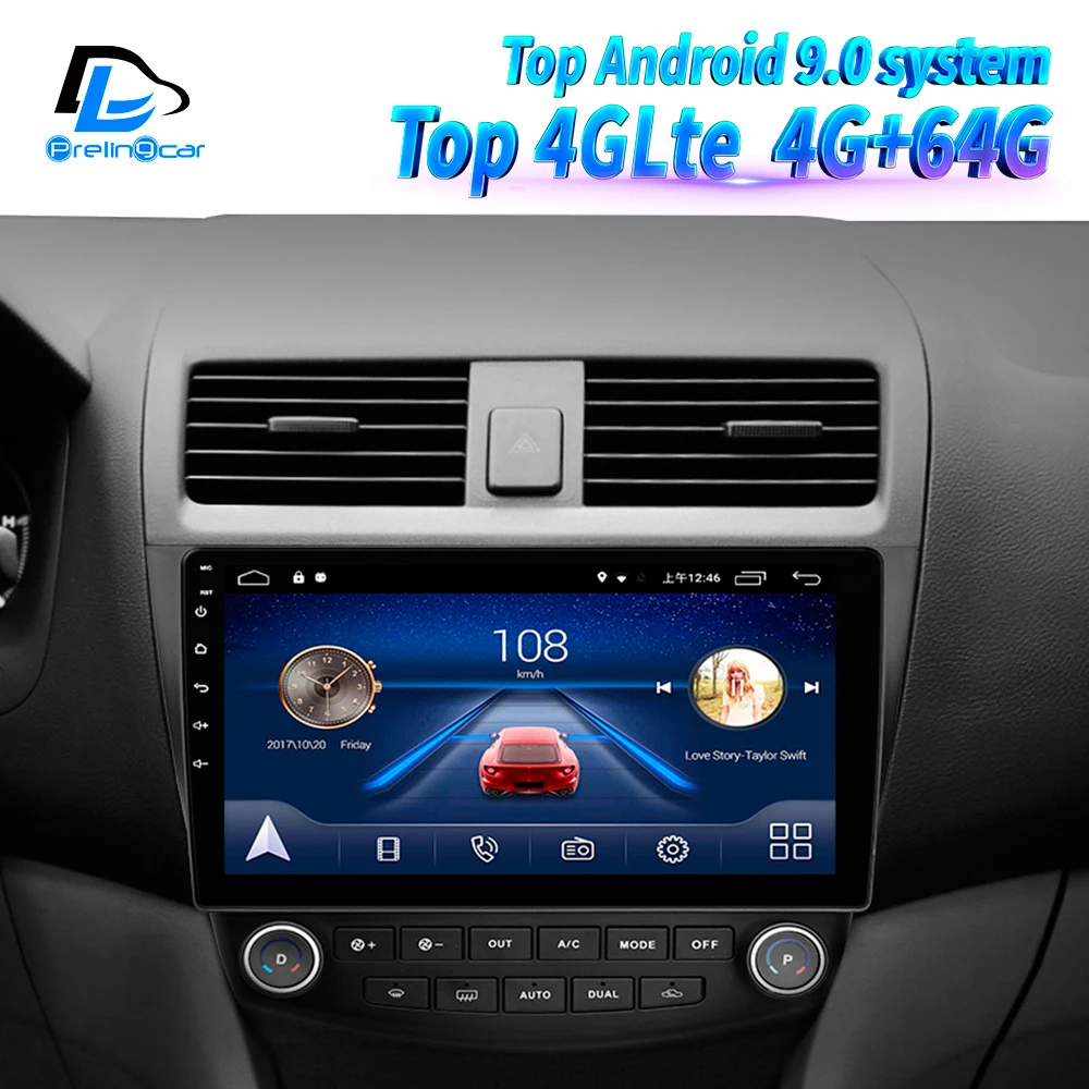 Prelingcar для Honda Accord 7 см UC CL 2005-2008 автомобильный Радио Мультимедиа Видео плеер навигация gps Android 9,0 система приборной панели