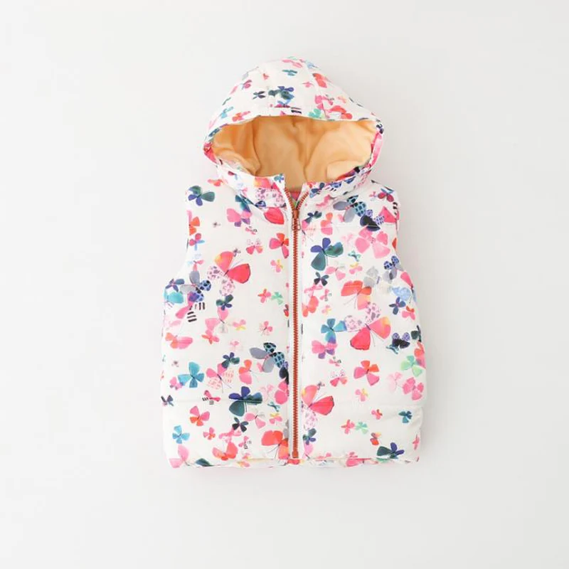 Детский зимний жилет модная детская теплая куртка с капюшоном для мальчиков и
