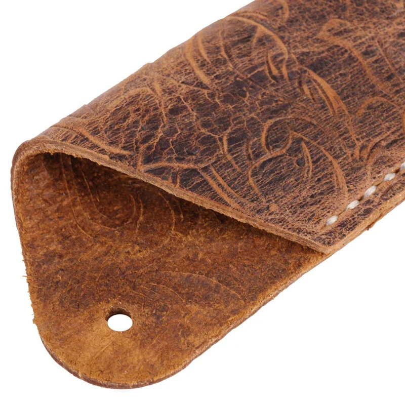 

1 Pcs Handmade Leather Double Pen Case Holder Brown & 1 Pcs 400P 165X115X40mm Blank Paper Sketchbook