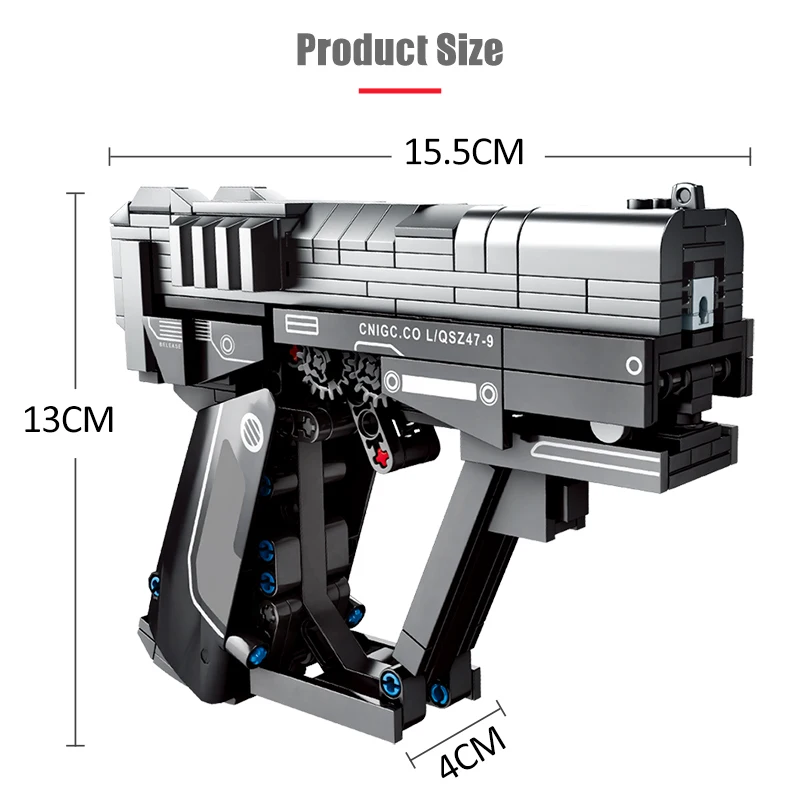Модель пистолета оружие Второй мировой войны строительные блоки военная техника