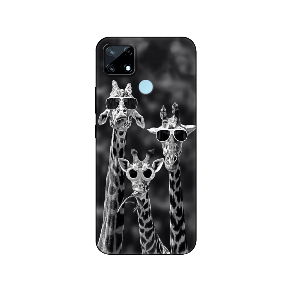 for realme c12 c25 c25s 7i global case silicon back cover for realme narzo 20 30a phone case soft funda bumper black tpu case free global shipping