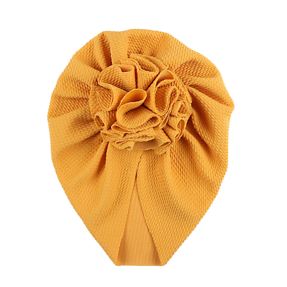 0-3Y 11 Colors Newborn Infant Caps Baby Boys Girls Flower Top Detail Soft Quality Cute Turban Beanie Hats for Birthday Party | Детская