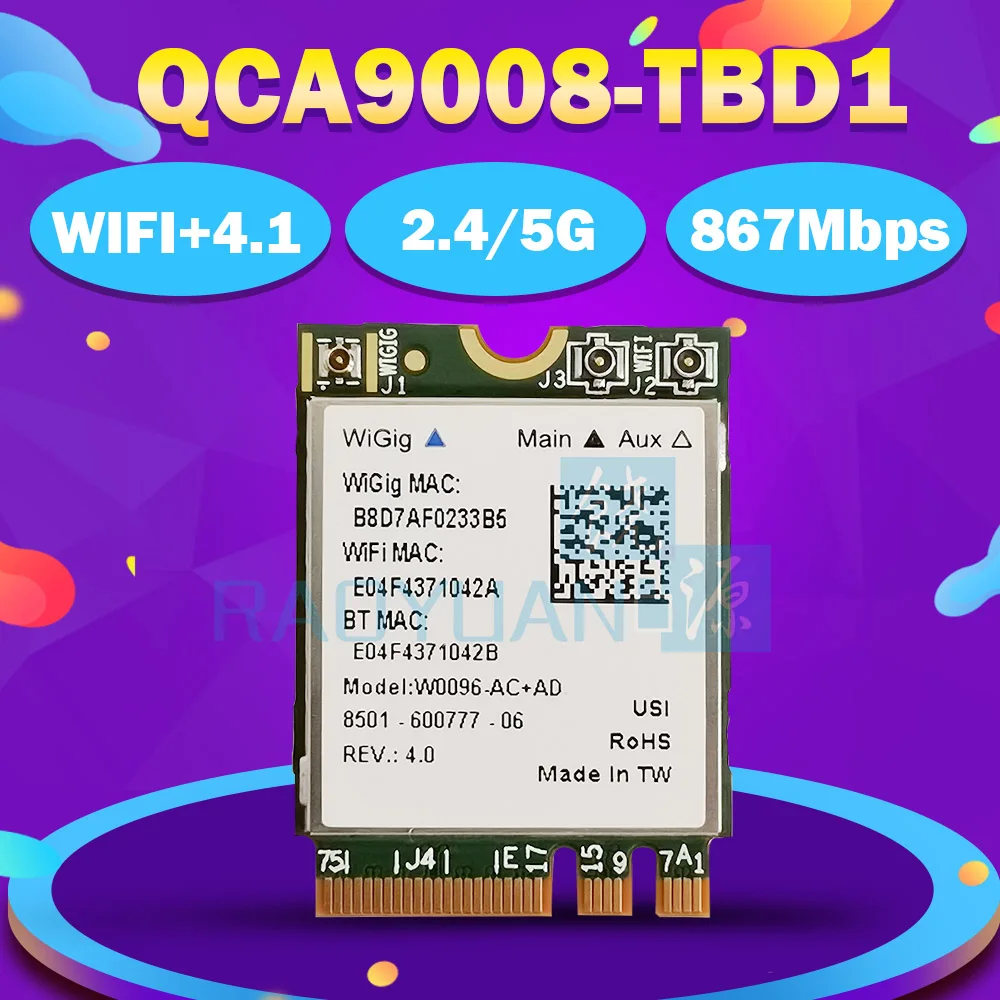 Atheros QCA9008 TBD1 Беспроводной AC + Bluetooth 4 1 WI FI модуль 2 4G/5G Dual Band карты 867 Мбит/с|Сетевые