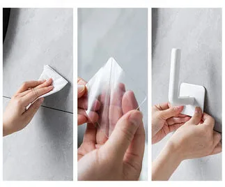 

2pcs Kitchen Self-adhesive Accessories Under Cabinet Paper Roll Rack Towel Holder Tissue Hanger Storage Rack For Bathroom Toilet