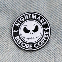 yq410 the nightmare before christmas pin horror brooch cartoon badge for bags jeans tops collar lapel pin icons christmas gift
