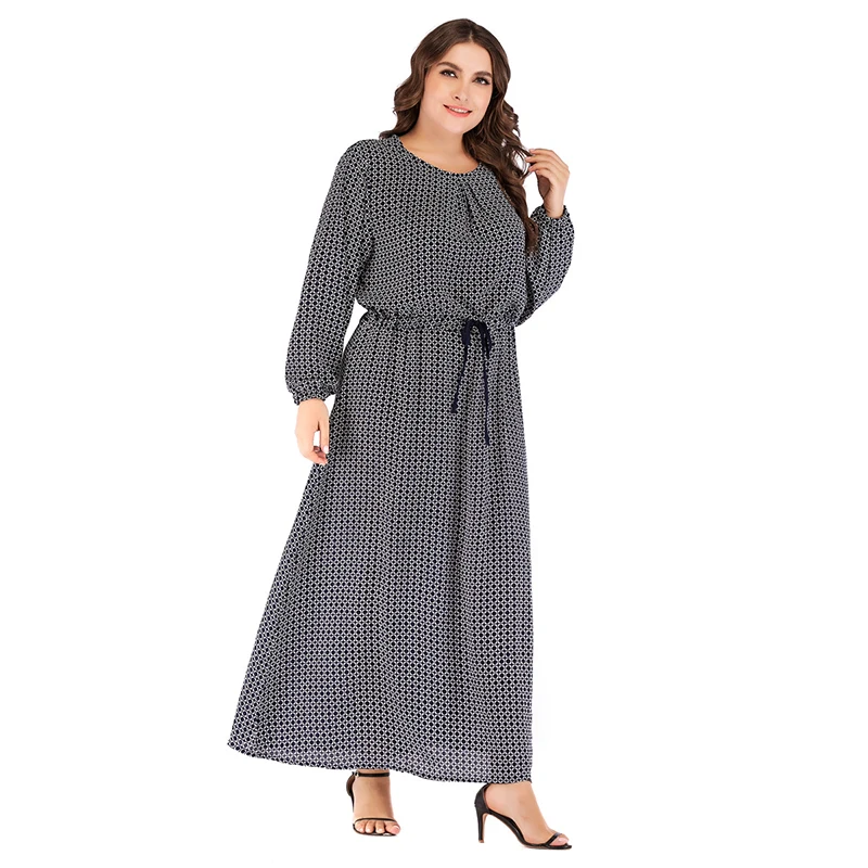 Новейшее мусульманское платье Дубай Турция большие размеры женская исламская с